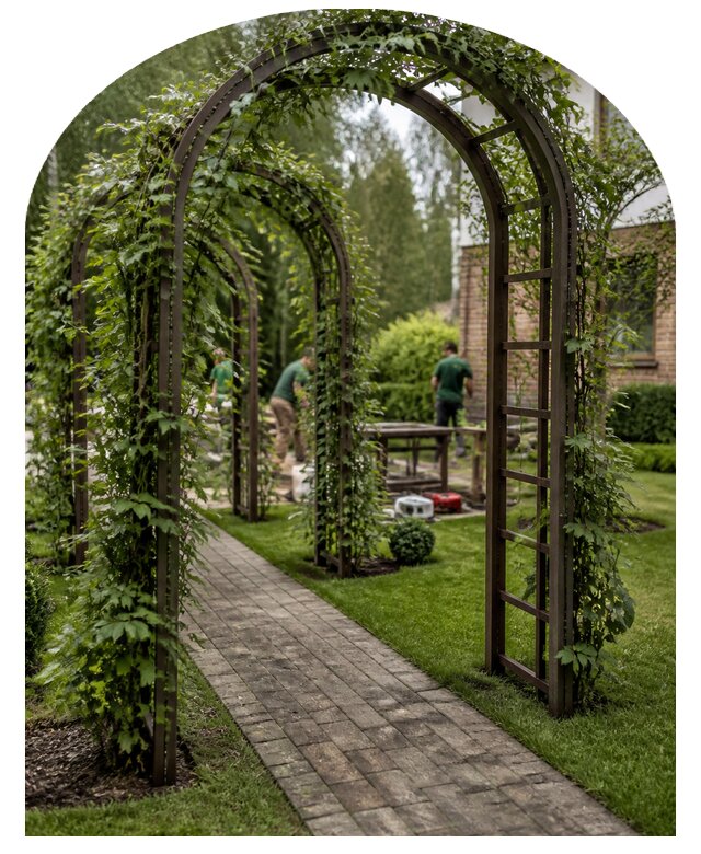 Арки и шпалеры на участке в Волжском от 8003 р. | Метпроект-Влж